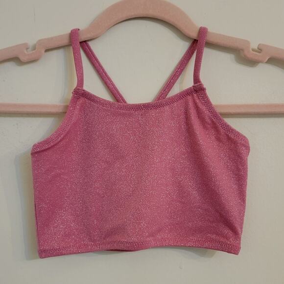 NWT J. Crew Crewcuts Girls Pink Shimmer Bikini "Top Only" 6/7 - Picture 2 of 4